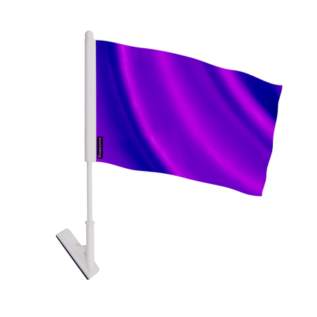 Drapeau adhésif violet foncé en polyester - pixelforma
