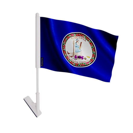 Drapeau adhésif virginie en polyester - pixelforma