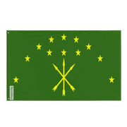Drapeau adyguée polyester imprimer double ourlet œillets