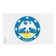 Drapeau aksou kazakhstan polyester résistant œillets à gauche