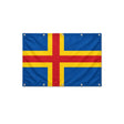 Drapeau d'Åland format S en polyester avec dix œillets