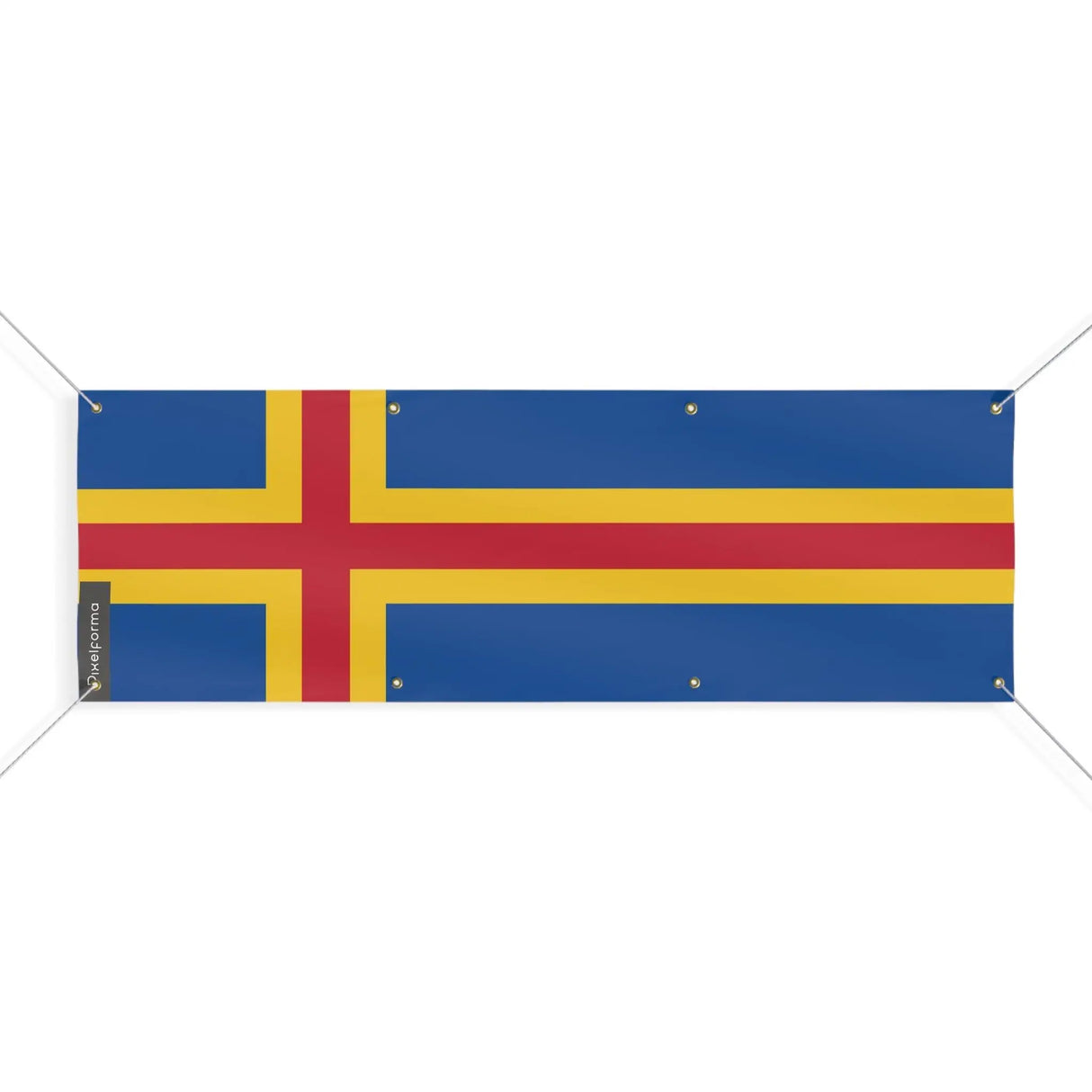 Drapeau åland polyester résistant aux intempéries 8 œillets