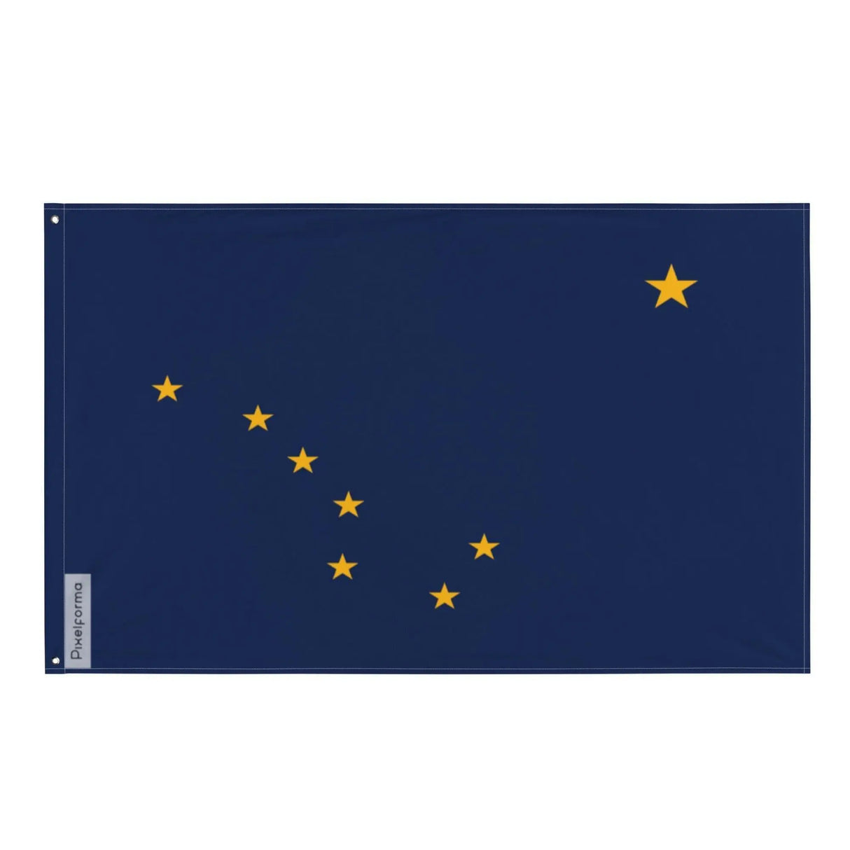 Drapeau alaska polyester résistant avec œillets à gauche
