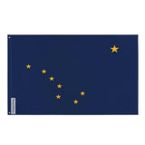 Drapeau alaska polyester résistant avec œillets à gauche