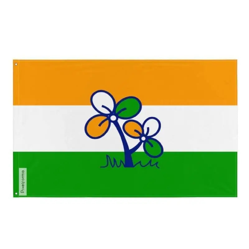 Drapeau all india trinamool congress polyester œillets gauche