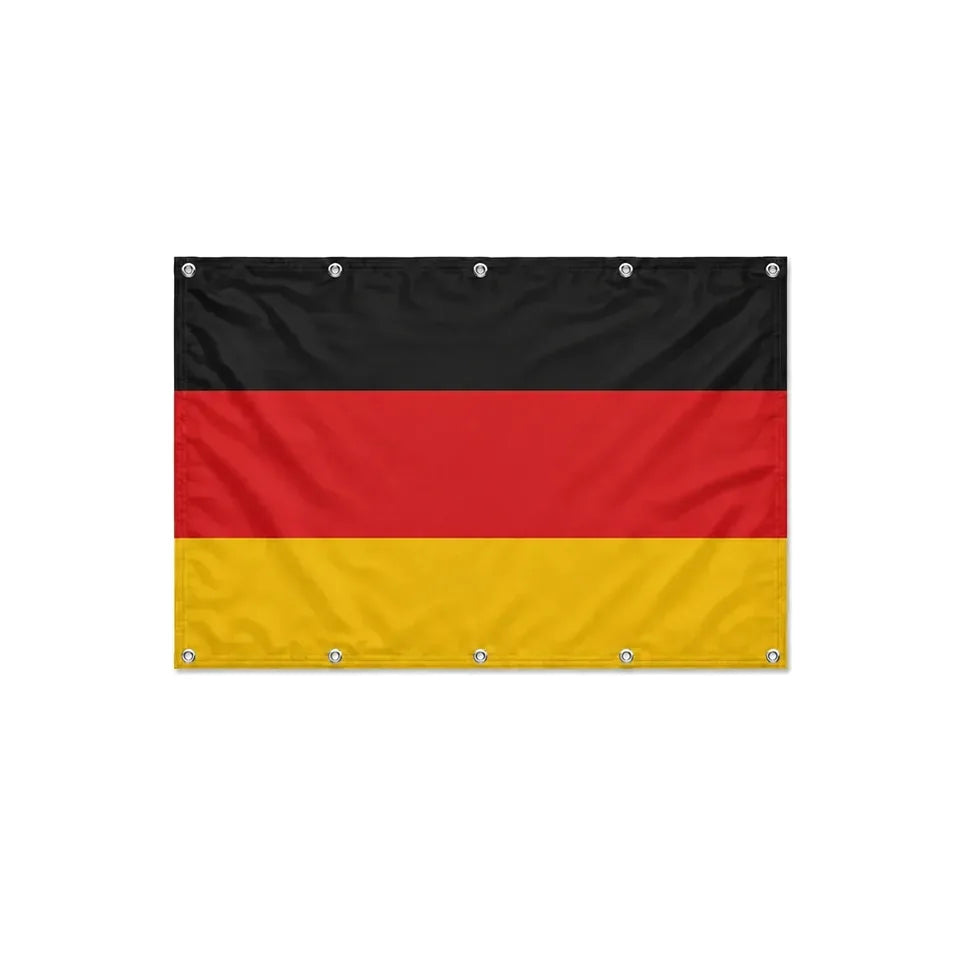 Drapeau de l'Allemagne format S en polyester avec dix œillets