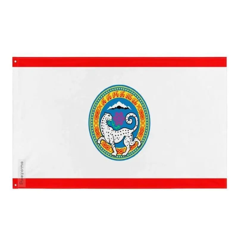 Drapeau almaty polyester résistant avec œillets à gauche