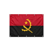 Drapeau de l'Angola format S en polyester avec dix œillets