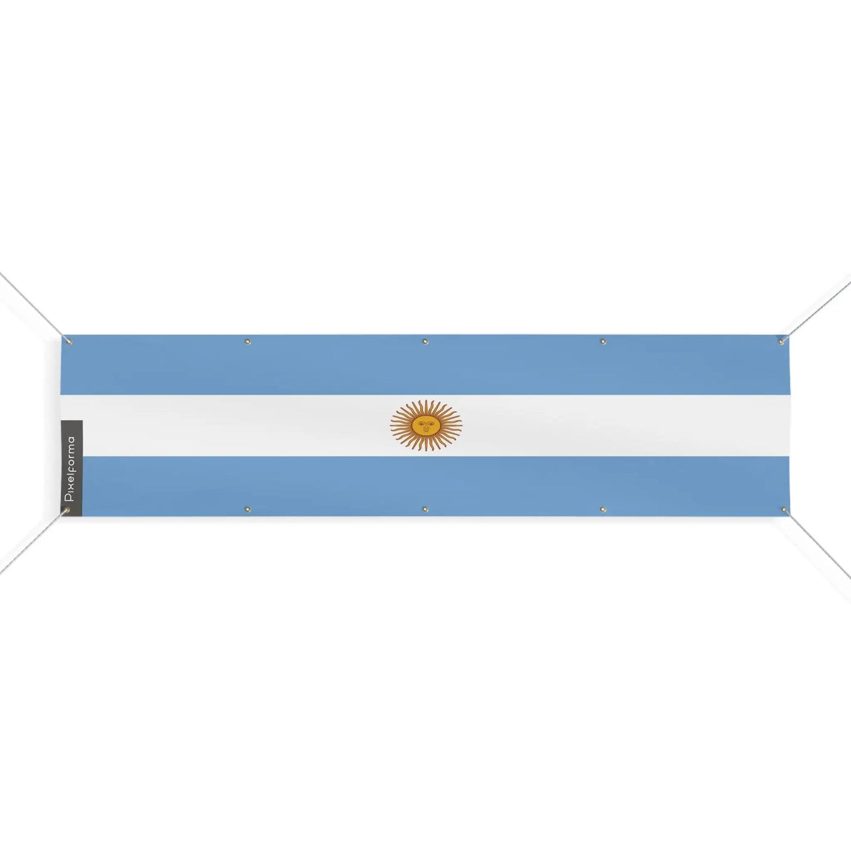 Drapeau argentine résistant en polyester avec œillets robustes