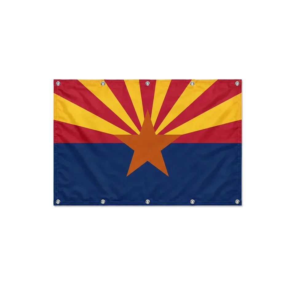 Drapeau de l'Arizona format S en polyester avec dix œillets