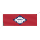 Drapeau arkansas polyester résistant aux intempéries œillets