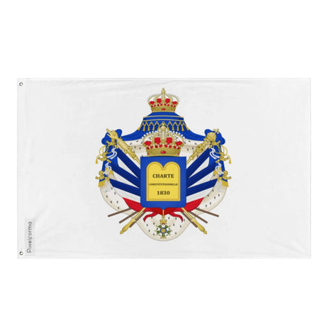 Drapeau armoiries france polyester résistant œillets à gauche