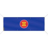 Drapeau asean polyester résistant aux intempéries 8 œillets