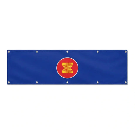 Drapeau de l'Association des nations de l'Asie du Sud-Est grand format XL en polyester avec dix œillets