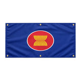 Drapeau association nations asie polyester œillets résistants