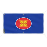 Drapeau association nations asie polyester œillets résistants