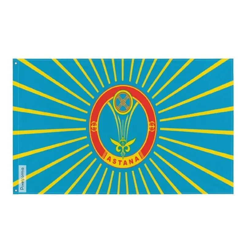Drapeau astana en polyester résistant œillets à gauche