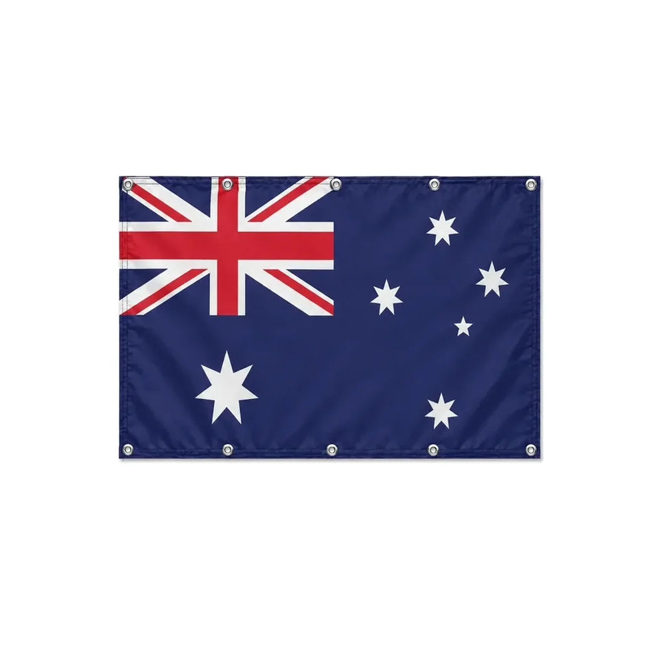 Drapeau de l'Australie format S en polyester avec dix œillets