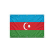 Drapeau de l'Azerbaïdjan format S en polyester avec dix œillets