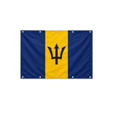 Drapeau de la Barbade format S en polyester avec dix œillets