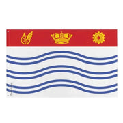 Drapeau barrie polyester résistant œillets à gauche
