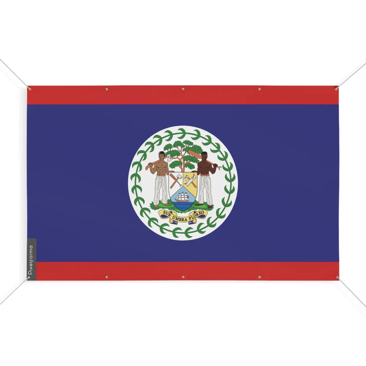 Drapeau belize 10 oeillets en plusieurs tailles (s) - pixelforma