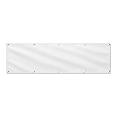 Drapeau blanc grand format XL en polyester avec dix œillets