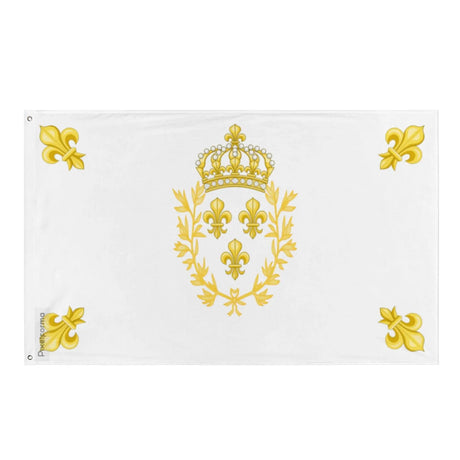 Drapeau blanc france polyester résistant œillets à gauche