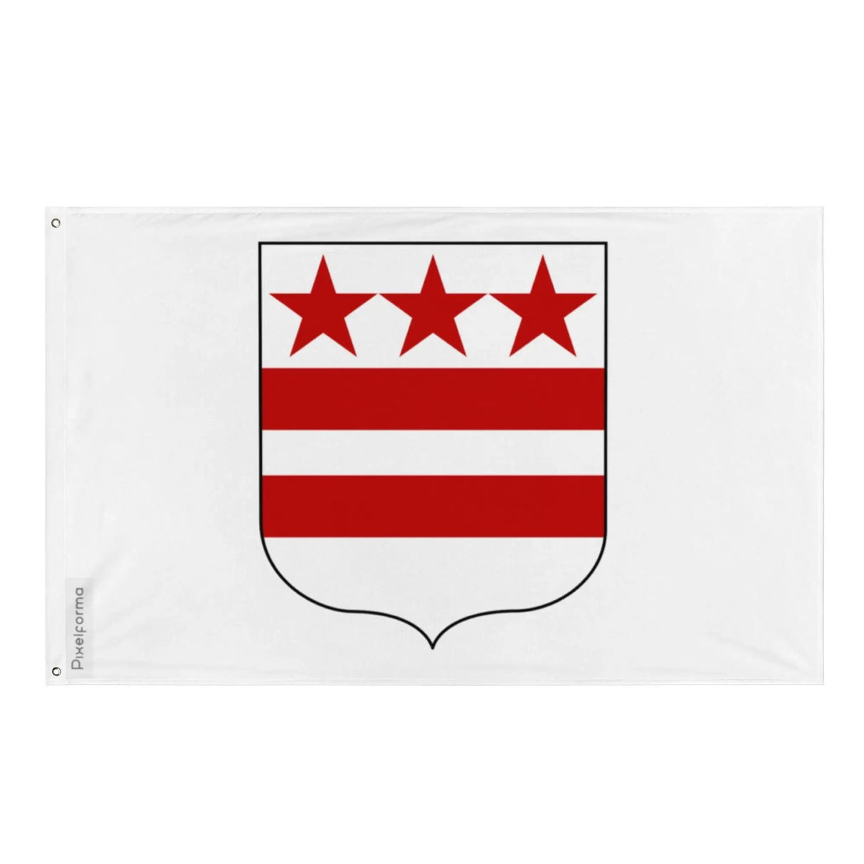 Drapeau blason famille washington polyester œillets à gauche