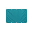 Drapeau Bleu tuquoise Foncé format S en polyester avec dix œillets