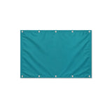 Drapeau Bleu tuquoise Foncé format S en polyester avec dix œillets