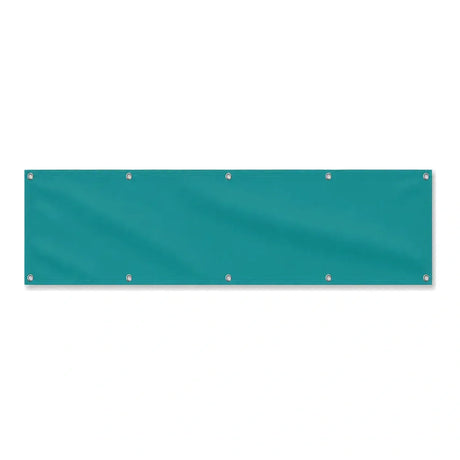 Drapeau Bleu tuquoise Foncé grand format XL en polyester avec dix œillets