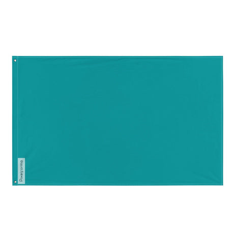 Drapeau Bleu tuquoise Foncé en plusieurs tailles 100 % polyester Imprimer avec Double ourlet - Pixelforma