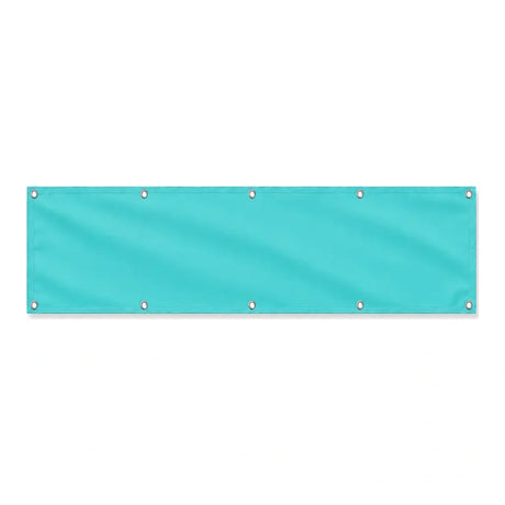 Drapeau Bleu turquoise Clair grand format XL en polyester avec dix œillets