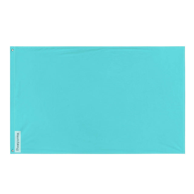 Drapeau Bleu turquoise Clair en plusieurs tailles 100 % polyester Imprimer avec Double ourlet - Pixelforma