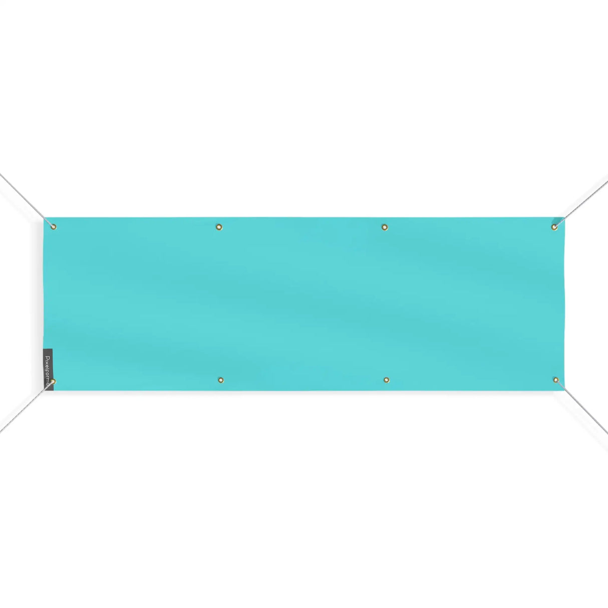 Drapeau bleu turquoise clair polyester résistant extérieur