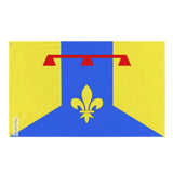 Drapeau bouches-du-rhône polyester résistant œillets gauche