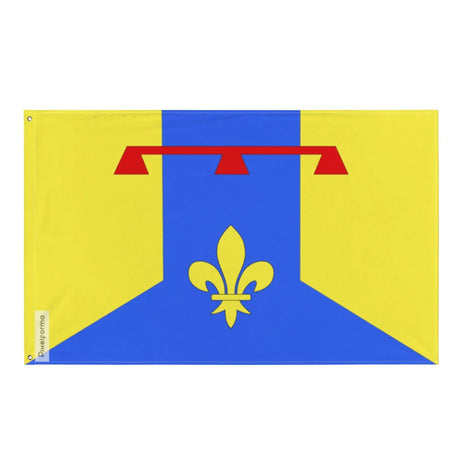 Drapeau bouches-du-rhône polyester résistant œillets gauche