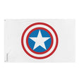 Drapeau bouclier captain america polyester œillets à gauche