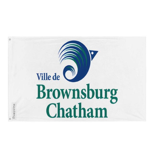 Drapeau Brownsburg-Chatham en plusieurs tailles 100 % polyester Imprimer avec Double ourlet - Pixelforma