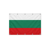 Drapeau de la Bulgarie format S en polyester avec dix œillets