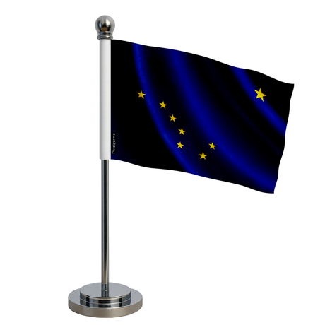 Drapeau bureau alaska en polyester - pixelforma