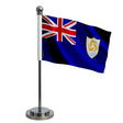 Drapeau bureau anguilla polyester socle acier inoxydable