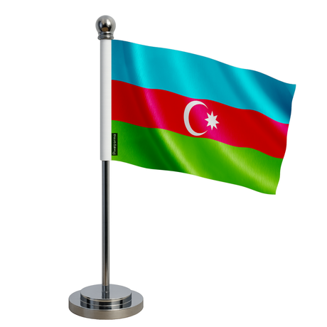 Drapeau bureau azerbaïdjan en polyester - pixelforma