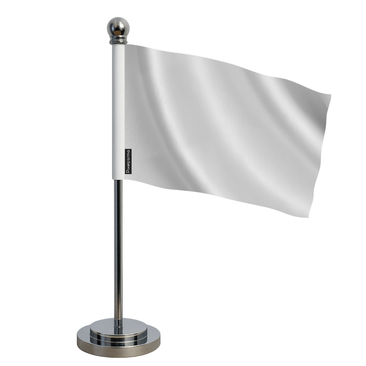 Drapeau bureau blanc en polyester - pixelforma
