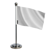 Drapeau bureau blanc en polyester - pixelforma