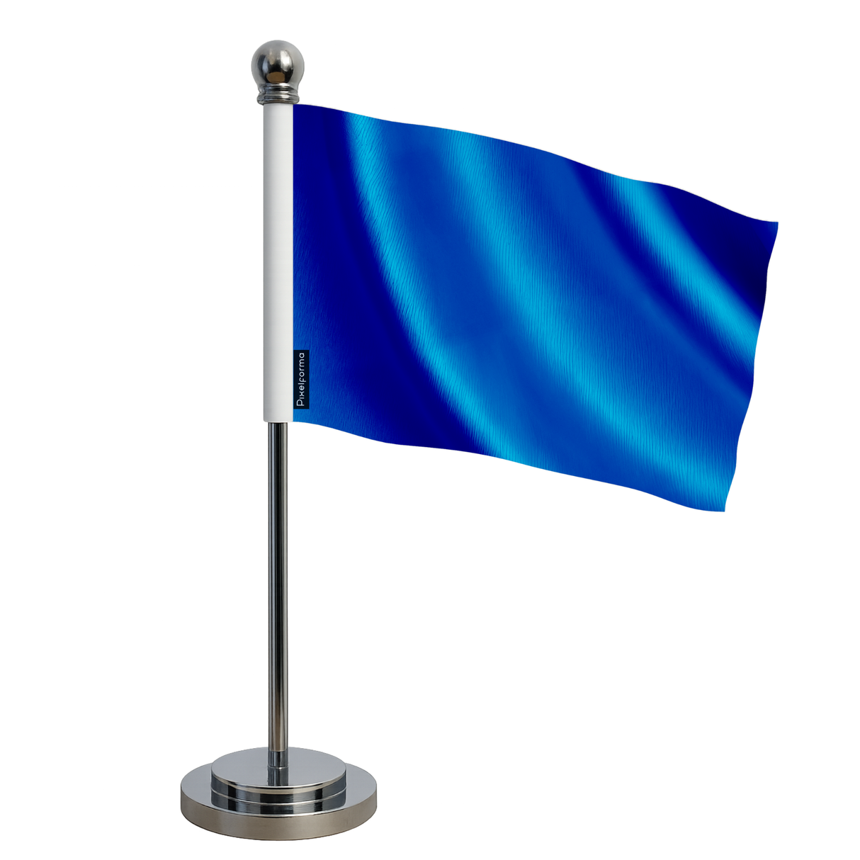 Drapeau bureau bleu foncé en polyester - pixelforma