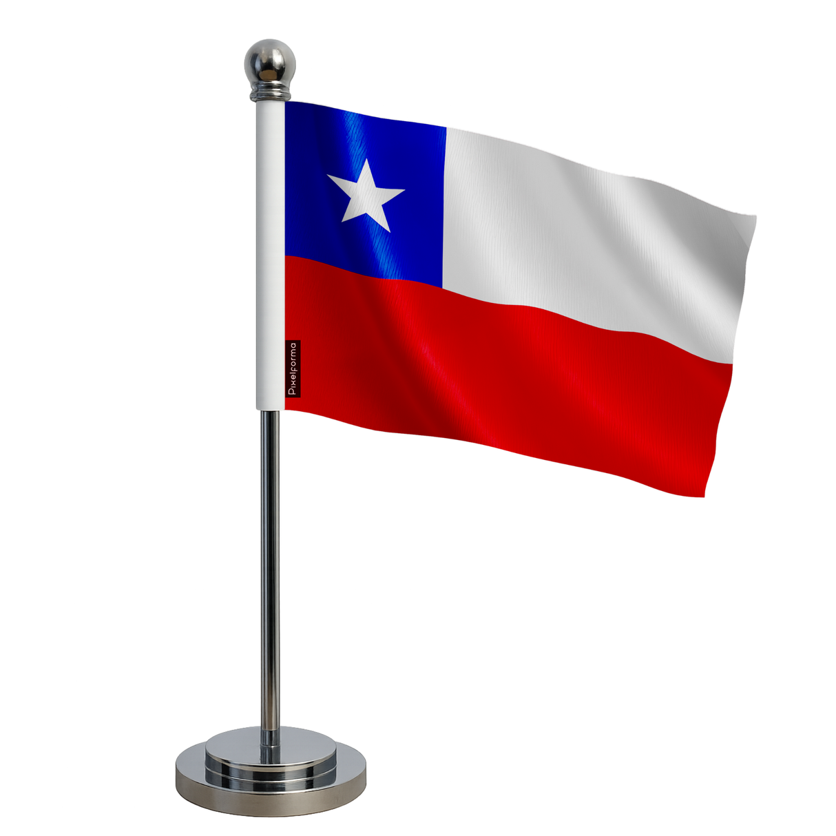Drapeau bureau chili en polyester - pixelforma