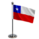 Drapeau bureau chili en polyester - pixelforma