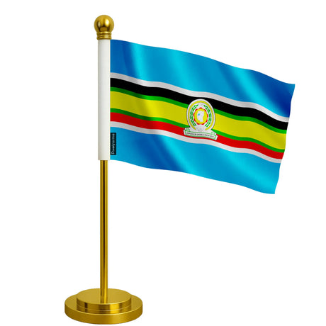Drapeau bureau communauté d’afrique de l’est polyester acier inoxydable